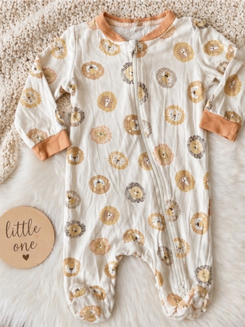 3-6M Milkberry‎ Bamboo Lion Footie Sleeper
